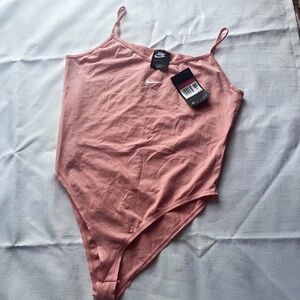 Nike Salmon Color Tight Fit Bodysuit Size Large